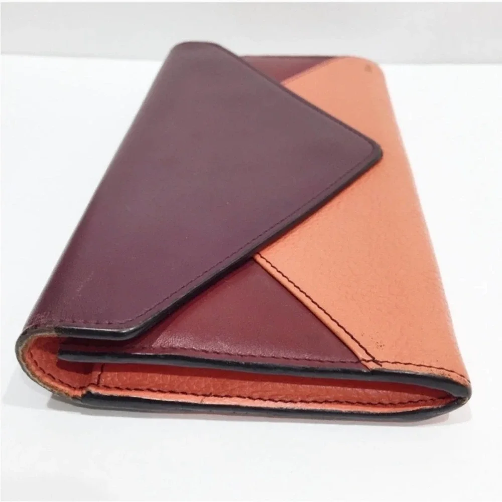 Chloe Tricolor Leather Envelope Snap Wallet